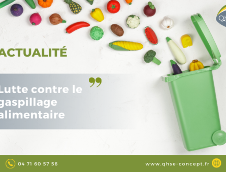 Gaspillage alimentaire QHSE Concept SI